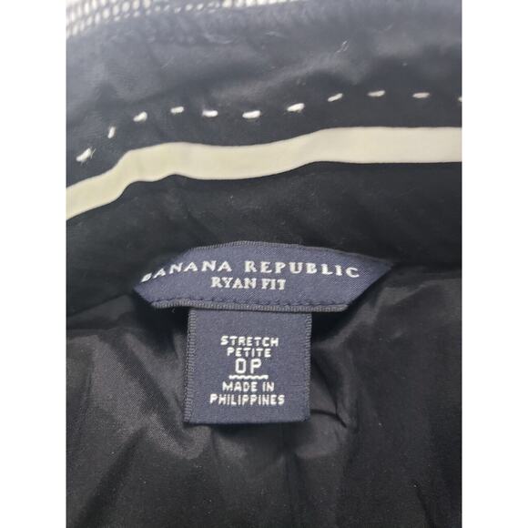 Banana Republic Ryan Fit Wool Stretch Black/White Boot Pants Women's sz 0 Work - Picture 3 of 8